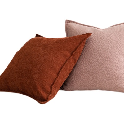 INS客厅沙发抱枕北欧人字纹雪尼尔靠枕床上靠垫样板房软装小红书