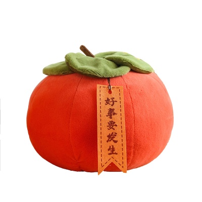 明星肖战同款柿子毛绒玩具抱枕柿柿如意家居店铺饰品批发一件代发