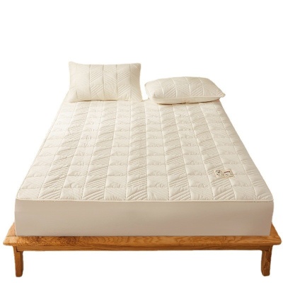 全棉A类母婴级夹棉床笠单件100%原棉本色床罩加厚全包床垫保护套