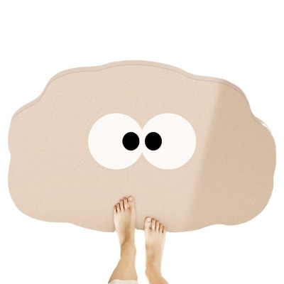 卡通浴室地垫吸水耐脏趣味卫生间门口速干硅藻泥地垫厕所防滑垫