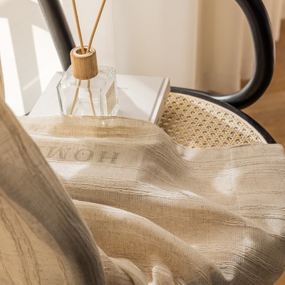 日式亚麻云栖纱客厅书房卧室高级感纱帘窗帘透光不透人绍兴批发布