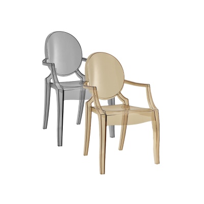 现代简约亚克力家用餐椅网红咖啡厅魔鬼幽灵扶手餐椅靠背洽谈椅