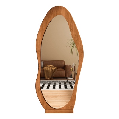 全身镜落地高级中式风格复古家用落地试衣镜子网红异型壁挂穿衣镜