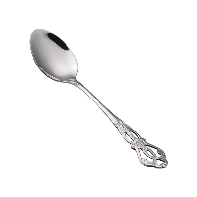 批发皇庭不锈钢刀叉勺四件套餐具镂空浮雕搅拌勺欧式牛排刀叉套装