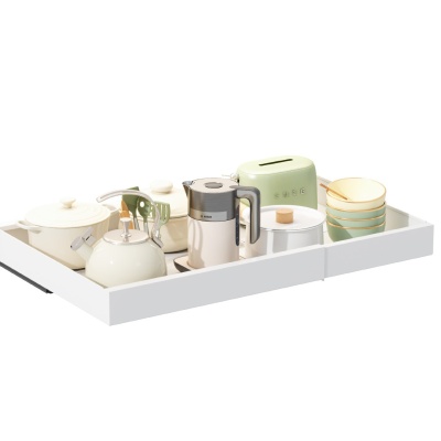 厨房可伸缩收纳架免打孔抽屉式橱柜碗碟调料拉篮下水槽抽拉置物架