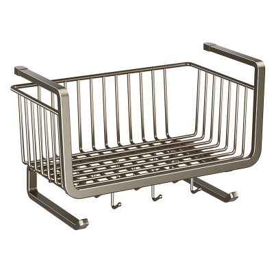 蓝藤厨房置物架收纳悬挂分层挂篮免打孔橱柜内吊柜下挂篮挂架