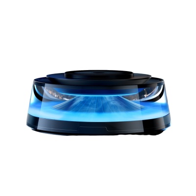 新款富士山云雾观景车载香薰机15W磁吸无线充电器防滑幻彩氛围灯