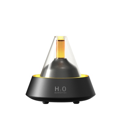 新款烛光火焰香薰机创意七彩氛围灯家用办公喷雾加湿器精油扩香机