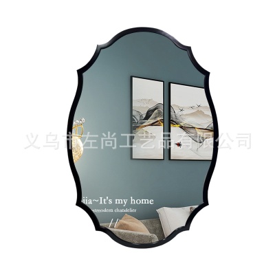 法式复古美式椭圆浴室镜子卫生间挂镜洗手台灯镜led欧式智能镜