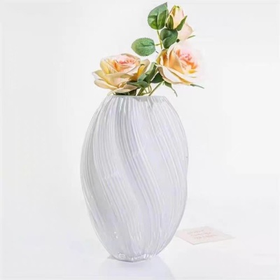 网红麦芽糖玻璃花瓶水培摆件轻奢感家居客厅鲜花花装饰品