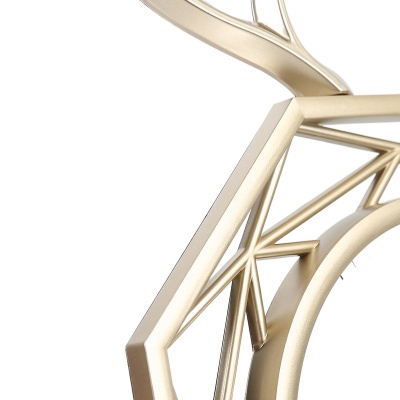 北欧鹿头钟表挂钟客厅创意时尚简约时钟挂墙石英钟网红挂表家用