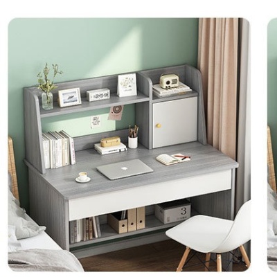 书桌书架一体家用卧室简约学生学习写字桌办公室桌子宿舍电脑桌