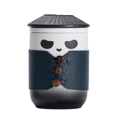 创意办公过滤茶杯水杯精品熊猫喝茶泡茶杯子商务高档礼品礼盒批发