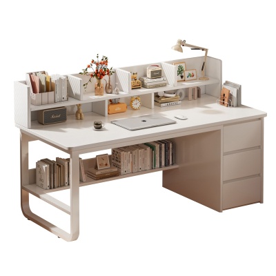 电脑桌现代简约书桌书架一体学生写字台家用卧室简易办公桌子