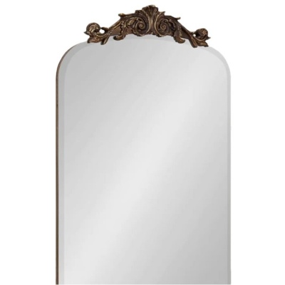 美式复古无框雕花装饰镜卫浴挂镜梳妆化妆镜简约树脂雕花装饰镜