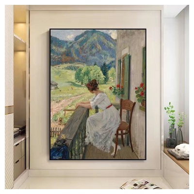 马蒂斯绿色玄关走廊过道海报装饰画抽象艺术客厅田园酒店挂画批发