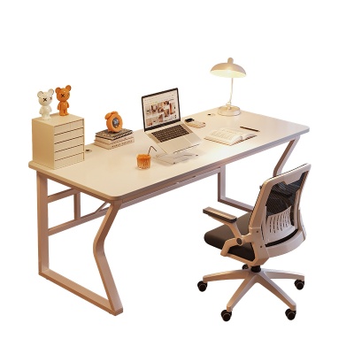 电脑桌台式长书桌现代简约学生学习写字台小户型白色双人办公桌椅