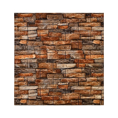 wallpaper 自粘3d立体墙贴批发泡沫砖纹装饰贴纸复古潮流背景墙纸