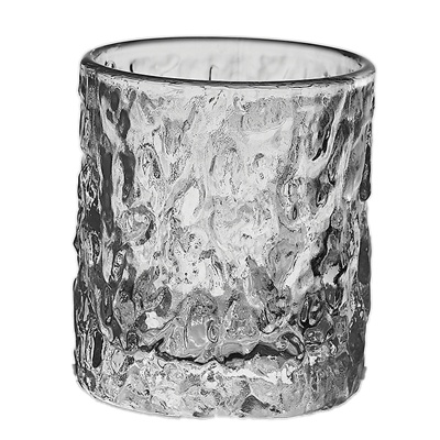 美索米亚日式树皮冰川纹玻璃杯个性设计感小茶杯家用小酒杯水杯子