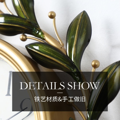 跨境热卖美式大气挂钟2025新款客厅静音挂表创意时尚欧式家用钟表