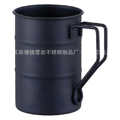 户外探险304不锈钢马克杯水杯创意便携咖啡杯露营野餐复古啤酒杯