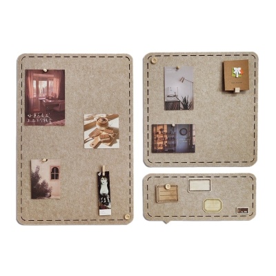 厂家现货批发毛毡照片墙免打孔墙贴幼儿园公告栏展示板留言板组合