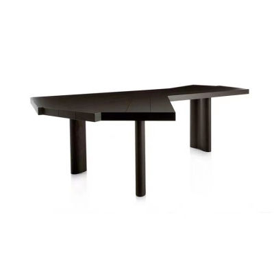 北欧全实木办公桌工作台创意异形老板桌设计师款书桌原木