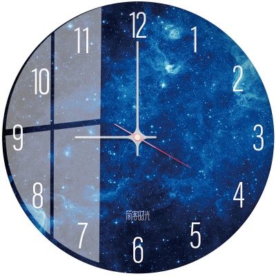 欧式风格星空宇宙挂钟客厅高级感卧室钟表现代简约装饰钟钟表时钟