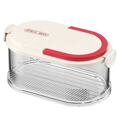 香料收纳盒葱姜蒜调料罐家用厨房可叠加密封盒储物罐分装盒保鲜盒