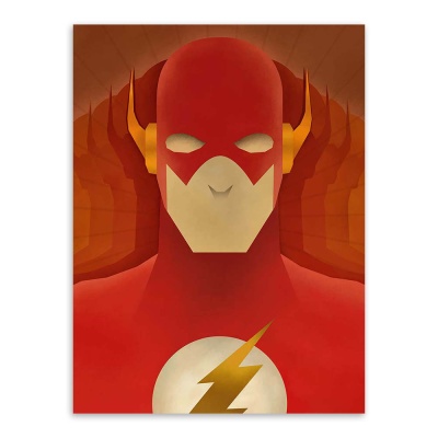 外贸爆款北欧复古英雄电影超人海报帆布油画客厅儿童房装饰画芯