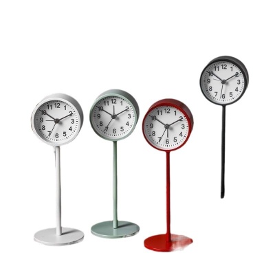 闹钟简约北欧风格学生用静音床头钟表书桌摆件个性小座钟