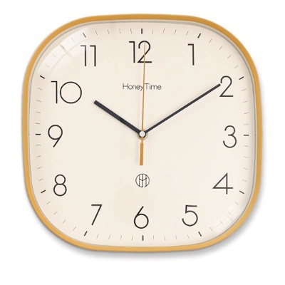 现代简约静音钟表免打孔挂钟客厅家用时尚北欧创意时钟方形挂墙表