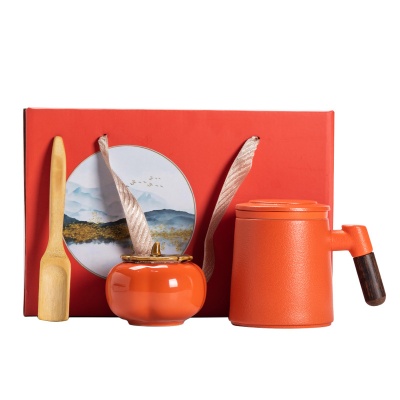 陶瓷过滤泡茶杯茶水分离杯办公室父亲教师节领导学生商务礼品批发