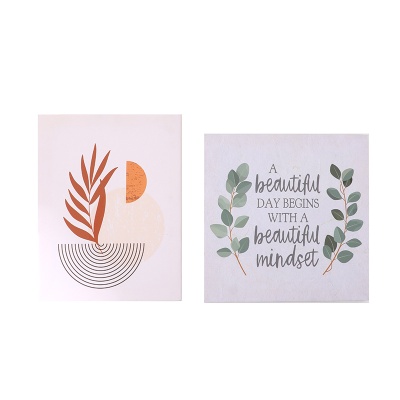 北欧客厅背景墙装饰画帆布画芯实木相框卧室玄关艺术海报挂画批发