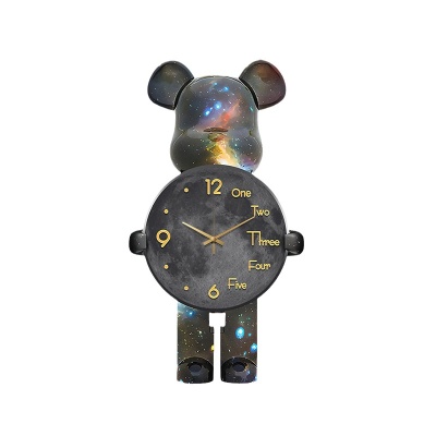 爆款热卖外贸亚马逊轻奢暴力熊创意客厅钟表挂钟高档大气时钟挂墙