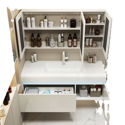 2024款浴室柜组合可丽耐一体无缝盆轻奢风卫生间洗脸洗手盆洗漱台