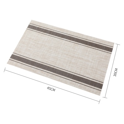 【宁欣】新条纹餐垫PVC特斯林西餐垫 简约环保防滑碗垫隔热垫批发