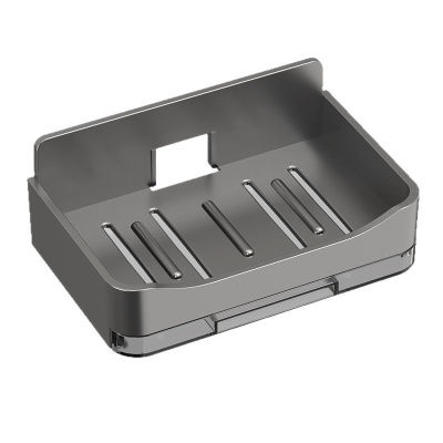 简约壁挂肥皂盒浴室卫生间免打孔香皂碟置物架可拆卸双层沥水皂盒