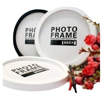 厂家批发跨境创意正圆形相框81012寸桌面挂墙组合装饰画框裱架框
