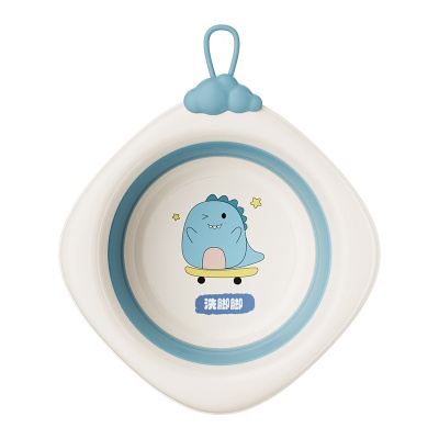 儿童可折叠洗脸盆新生儿便携式面盆宝宝加厚塑料盆家用婴儿小盆子