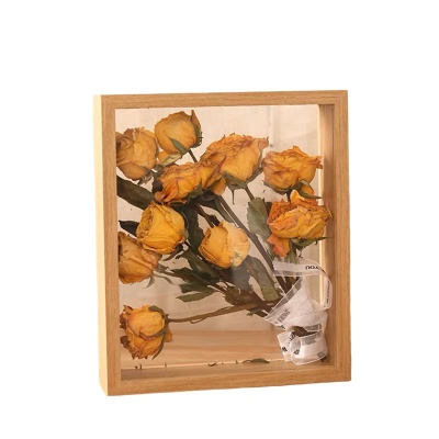 干花相框摆台中空双面透明玻璃展示画框a410寸手工标本立体收纳批