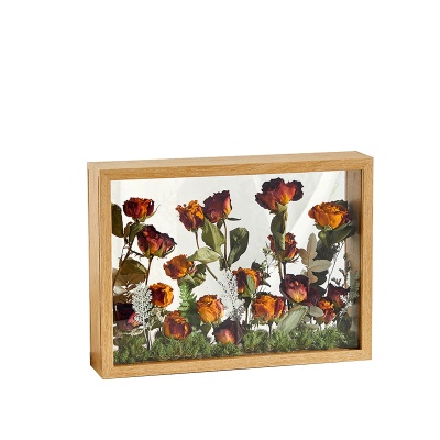 干花相框摆台标本画框手工实木diy中空原木色木框批发中空设计