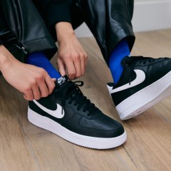 NIKE｜Air Force 1 '07 耐吉 運動休閒板鞋 (男款)-黑底白勾