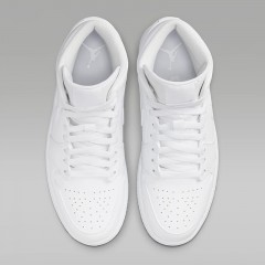 NIKE｜Air Jordan 1 Mid Triple White 耐吉 中筒運動鞋 (男款)-白