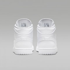 NIKE｜Air Jordan 1 Mid Triple White 耐吉 中筒運動鞋 (男款)-白