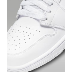 NIKE｜Air Jordan 1 Mid Triple White 耐吉 中筒運動鞋 (男款)-白