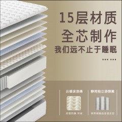 20cm厚度雙面雙硬度乳膠彈簧床墊星級飯店同款/靜音獨立袋床墊兩面雙硬度可睡多尺寸滾筒卷包裝