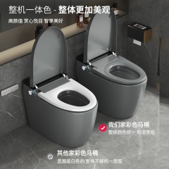 即熱式智能馬桶|家用電動坐便器|帶水箱|灰色|座圈可烘乾加熱|坐便器